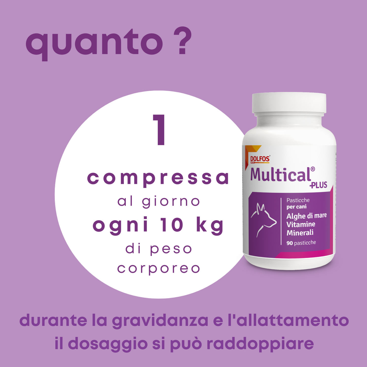 Multical Plus 90  ".. vitamine e minerali per il cane adulto ... "