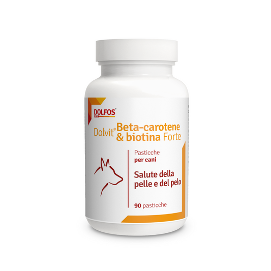 Dolvit Beta Carotene & Biotina Forte 90- Integratore Per il Pelo del Cane